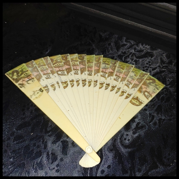 Accessories - Vintage Asian Stick Hand Fan